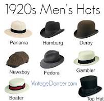 hats for men in 1920s